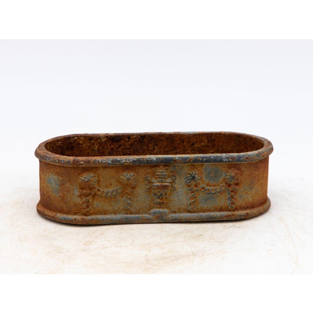 Metal Small Cast Iron Oval Planter, France Early 20th C. For Sale - Image 7 of 10