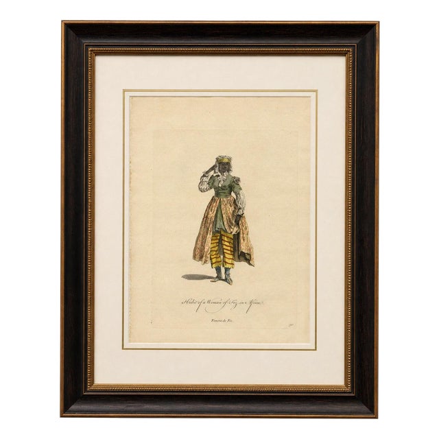 European School Artist, Habit of a Woman of Fez in Africa, 1749, Engraving For Sale