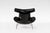Set of EJ100 Ox Lounge Chair and Ottoman in Black Leather by Hans J. Wegner for Erik Jørgensen, 1980s For Sale - Image 3 of 12