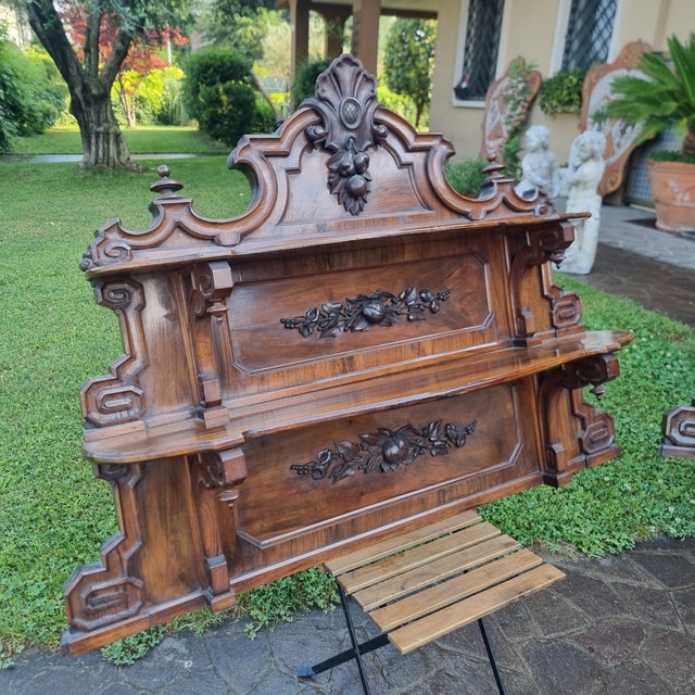 Bolognese Walnut Shelves, 1850s, Set of 2 For Sale - Image 12 of 13