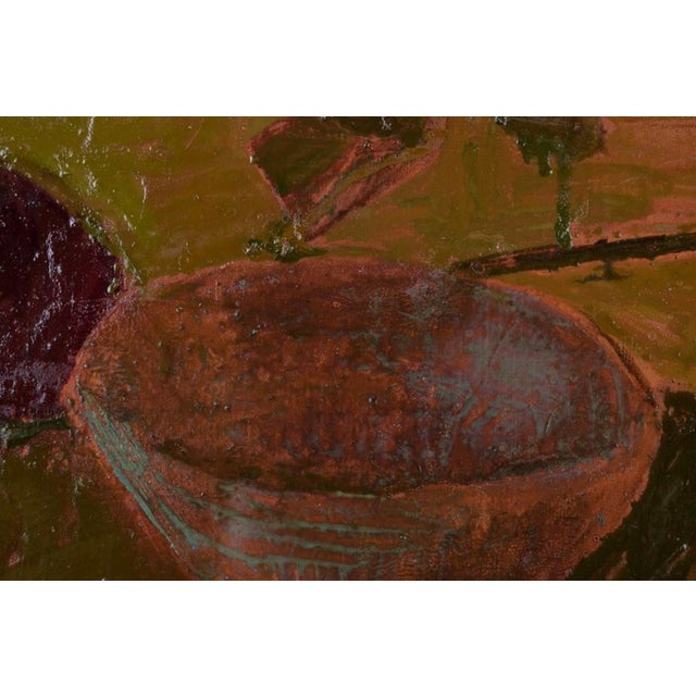 1940s Helga Kai-Larsen, Still Life with Bowl and Fruits, 1949, Oil on Canvas For Sale - Image 5 of 10