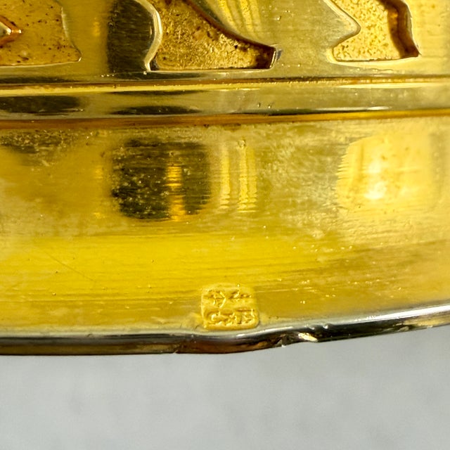 Metal French Gold Plated Napkin Rings, a Mixed Pair. For Sale - Image 7 of 7