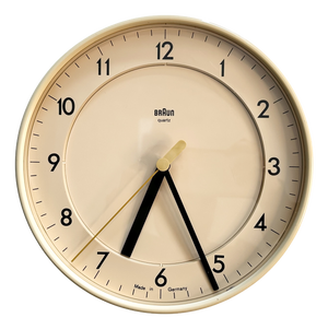 Quartz Wall Clock Type Abk 31 No. 4781 in Plastic by Dietrich Lubs for Braun Ag, Germany, 1980s