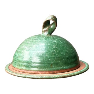 Vintage Original Studio Pottery Lidded Serving Dish For Sale