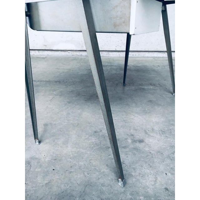 Mid-Century Modern Dutch Industrial Desk attributed to Wim Rietveld for Ahrend De Cirkel, Netherlands, 1950s For Sale - Image 3 of 18