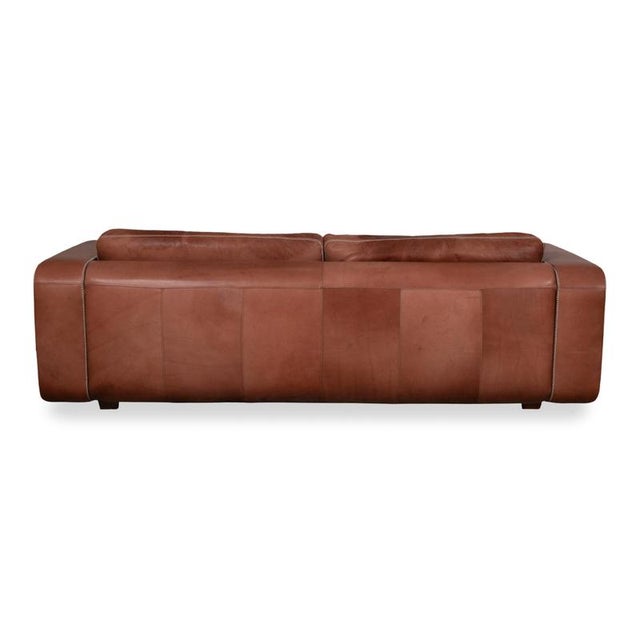 Three-Seater Leather Brown Couch from Machalke Valentino For Sale - Image 17 of 18