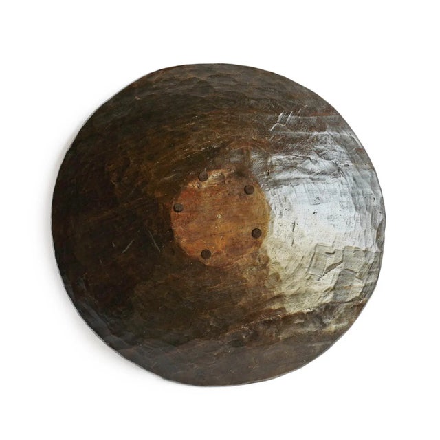 Rustic Large Vintage Tharus Nepalese Rustic Wood Plate For Sale - Image 3 of 4