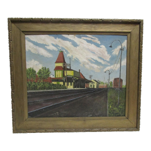 Erie-Lackawanna Station, Montclair Nj — Vintage Oil by Morton Goodspeed