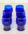 Mid 20th Century Art Deco Era Cobalt Blue Glass Barbell Martini Cocktail Shaker Set From France For Sale In Austin - Image 6 of 11
