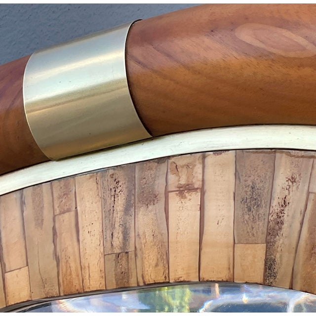 Late 20th Century Vintage Brass Arched Mirror For Sale - Image 5 of 12