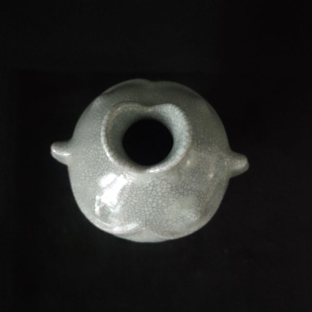 Chinese Ceramic Vase,Guan Ware Celadon Glaze Porcelain Vase HandCarved Fish Pattern For Sale - Image 4 of 10
