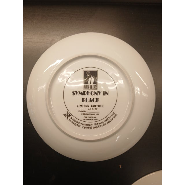 Ceramic Late 20th Century House of Erté Limited Edition Art Deco Porcelain Plates - Set of Five For Sale - Image 7 of 11