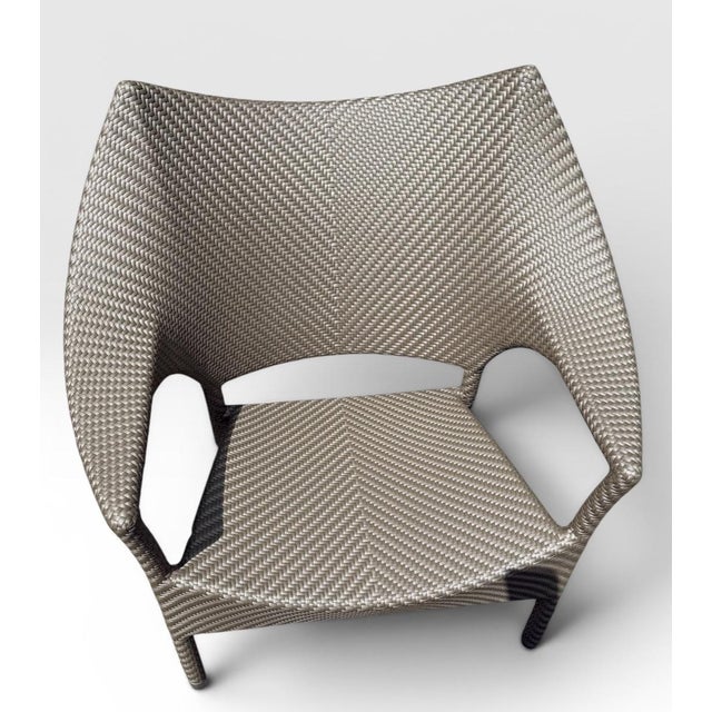 Janice Feldman for Janus Et Cie Amari Outdoor Low Back Lounge Chairs - Pair - Limestone Finish For Sale - Image 10 of 14