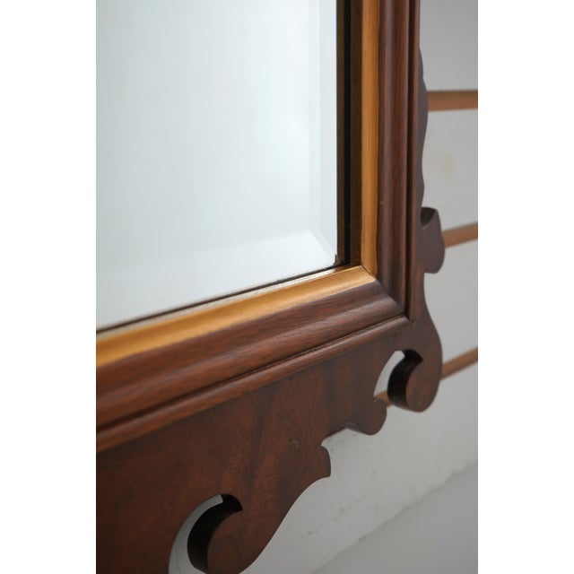 Wood Councill Craftsmen 18th Century Style Mahogany Mirror For Sale - Image 7 of 11