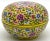 Mid 20th Century Mid 20th Century Chinese Export Yellow Floral Beijing Enamel Round Box For Sale - Image 5 of 12
