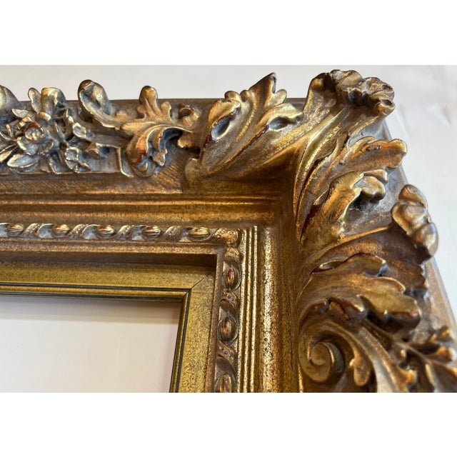 Vintage Rococo Baroque Style Gold Ornate Frame For Sale - Image 14 of 15