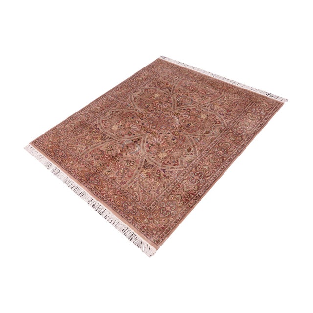 Designed with mesmerizing intricacy and gorgeous color palette, this hand-knotted masterpiece demonstrates the beauty and...