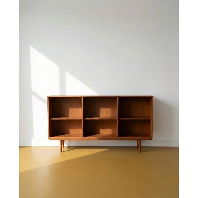 Mid-Century Modern Vintage Danish Bookcase in Teak, 1950s For Sale - Image 3 of 3