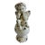Vintage Crackle Glaze Ceramic Cherub Statue For Sale