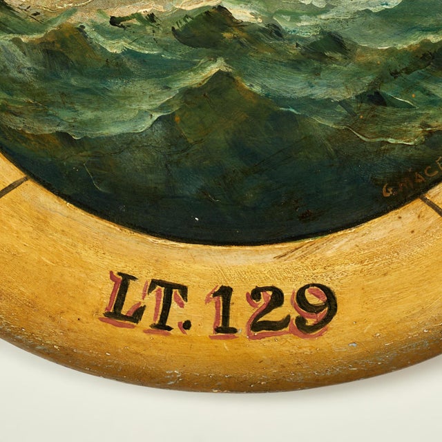 Yellow English Painting of the S. S. Soltan Steamship Signed G. Macey For Sale - Image 8 of 12