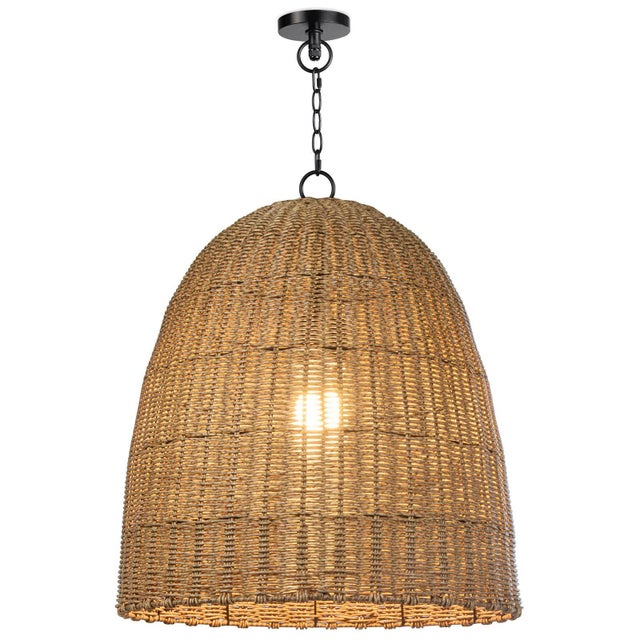 Regina Andrew Beehive Outdoor Pendant, Weathered Natural, Large For Sale - Image 4 of 9