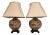 Chinese Floral Painted Table Lamps - a Pair For Sale