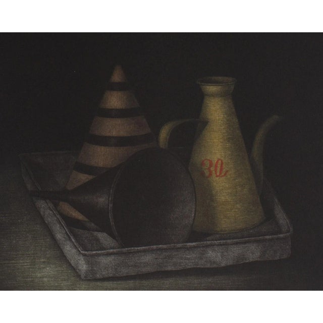 Signed “Oil Vessel” Artist’s Proof Mezzotint Print by Tomoe Yokoi For Sale In Indianapolis - Image 6 of 10