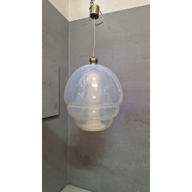 Polpo LS134 Pendant Light in Opalescent Murano Glass by Carlo Nason for Mazzega, 1980s For Sale - Image 3 of 15