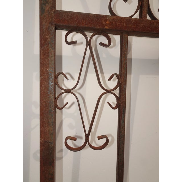 Vintage Mid Century Spanish Style Metal Tall Gate or Wall Decor For Sale - Image 10 of 13