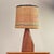 Sculptural Hawaiian Koa wood lamp with custom rattan shade. The dimensions listed are the overall dimensions of the lamp...