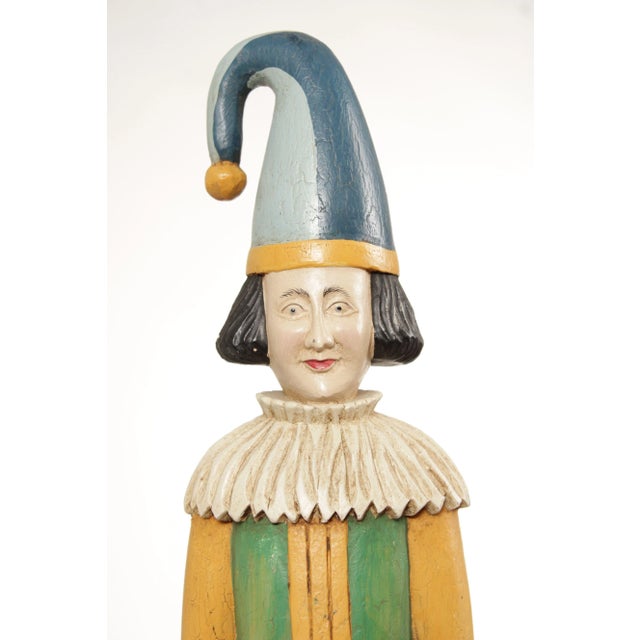 Vintage Folk Art Carved & Hand Painted Punch & Judy Figurines - Set of 2 For Sale In Philadelphia - Image 6 of 12