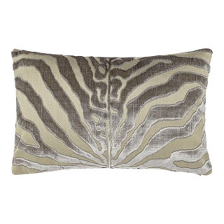 Scalamandre 14" x 22" El Morocco Pillow in Fog For Sale