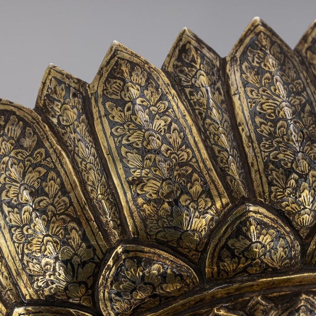 Brown Large 19th Century Thai Silver-Gilt Niello Enamel Bowl, 1800s For Sale - Image 8 of 18
