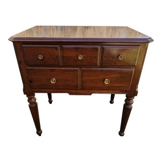 1990s Ethan Allen Regent's Park Solid Mahogany 2-Drawer Nightstand For Sale