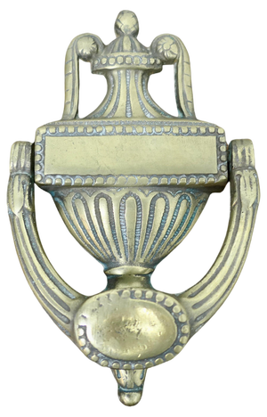 19th Century Adams Brass Urn and Cover Door Knocker, 1880s