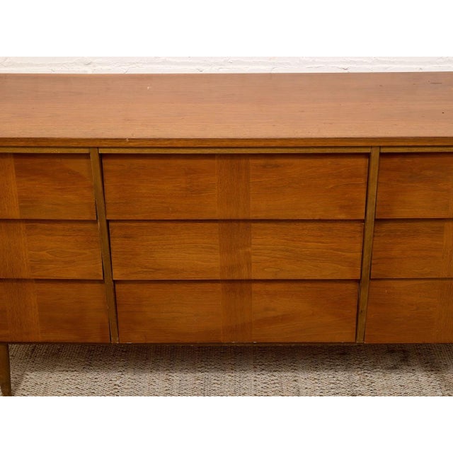 Mid 20th Century Louvered Drawer 9 Dresser For Sale In Los Angeles - Image 6 of 9