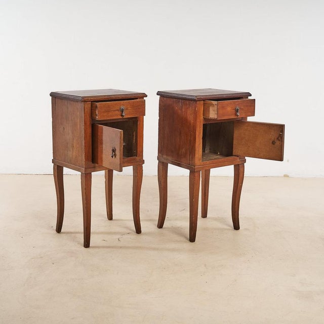 Antique Bedside Tables, Set of 2 For Sale - Image 5 of 6