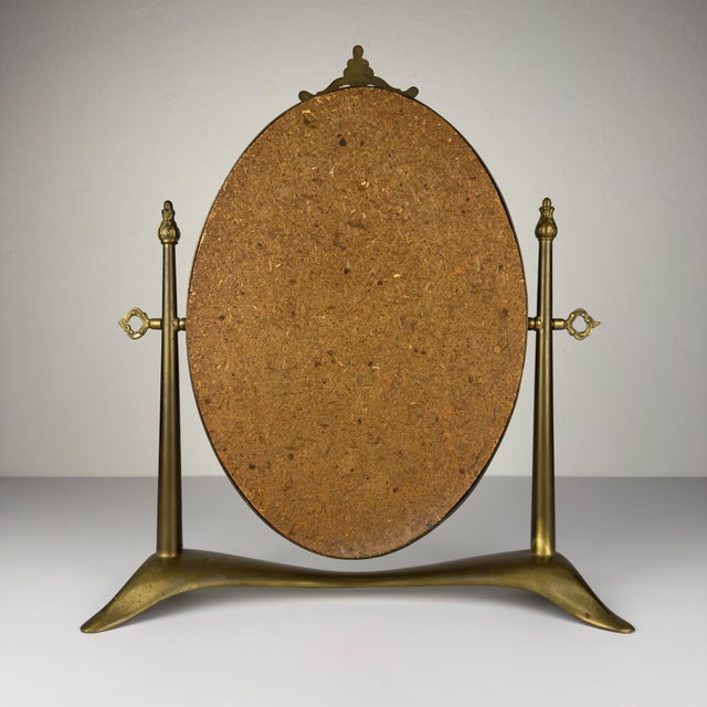 Vintage Tabletop Vanity Mirror in Brass, Italy, 1950s For Sale - Image 14 of 17