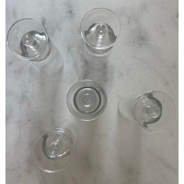 Glass Vintage Luminarc France Champagne Flutes - Set of 5 For Sale - Image 7 of 8