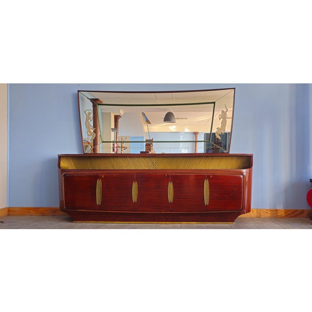 Mid-Century Italian Sideboard with Mirror from Vittorio Dassi, 1950s For Sale - Image 9 of 18