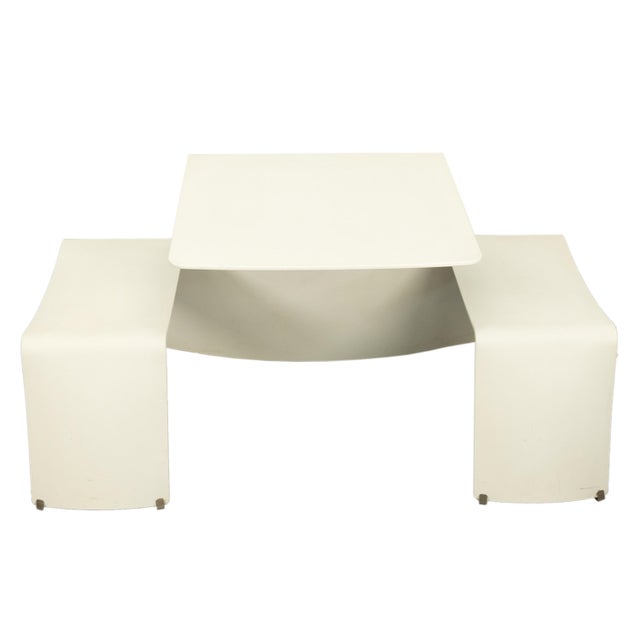 Off-white Post Modern Picnik Dining Table Seating by Xavier Lust Dirk Wynants for Extremis For Sale - Image 8 of 16