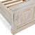 Washed White Wood Panel Cal King Bed Frame For Sale In Los Angeles - Image 6 of 8