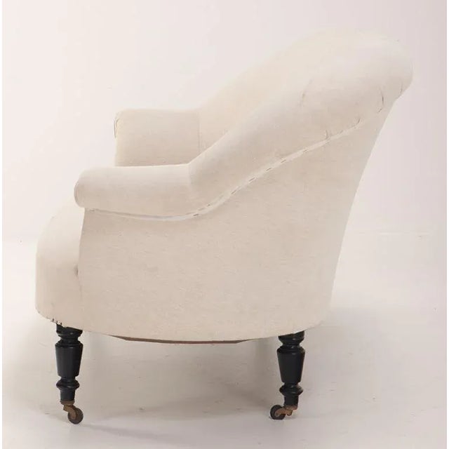 French A Pair of French Napoleon III Sofas With Continuous Backs, C. 1860. For Sale - Image 3 of 9