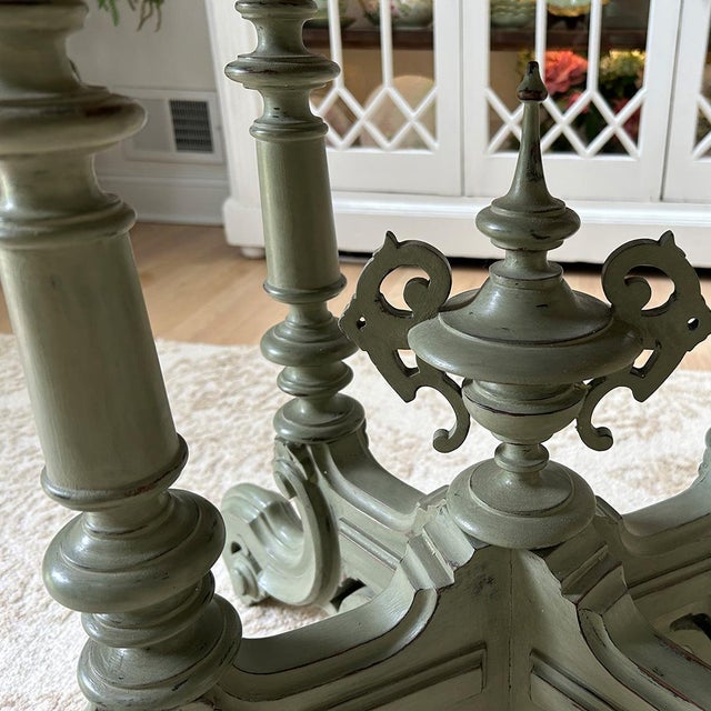 Wood Late 19th Century French Country Victorian Refinished Parlor Table For Sale - Image 7 of 7