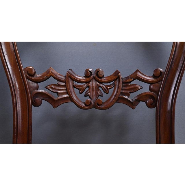 Napoleon III Mahogany Chairs, Late 19th Century, Set of 4 For Sale - Image 12 of 18
