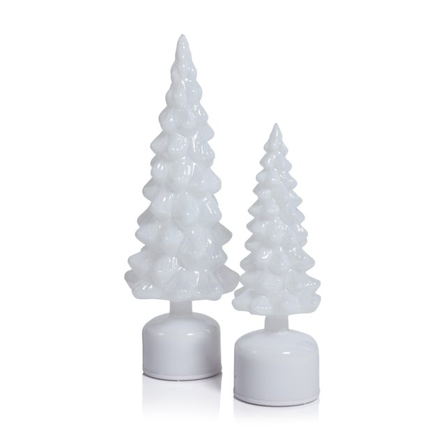 Illuminate your seasonal décor with the charm of this LED Glass Rotating Tree. Crafted from delicate glass and set atop a...