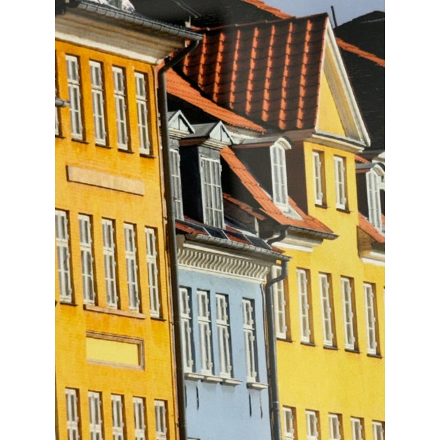Silver Color Photography Colorful Homes of Denmark Print, Framed For Sale - Image 8 of 12