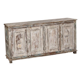Sideboard Made From Antique Indian Teakwood Architectural Elements For Sale