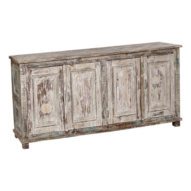 Sideboard Made From Antique Indian Teakwood Architectural Elements For Sale