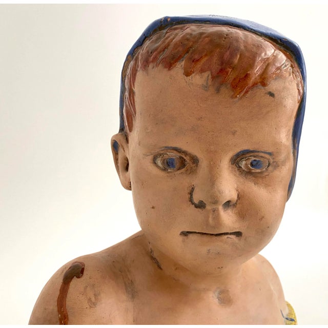 Vintage Italian Terracotta Putto Signed For Sale In Los Angeles - Image 6 of 8